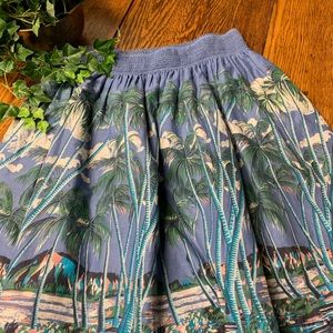 Anthro Vanessa Virginia Skirt Palm Tree Be…
